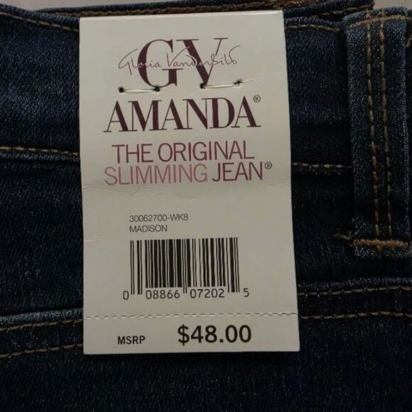 Petite Gloria Vanderbilt Amanda Classic Jeans Color: Madison Size: 14 PETITE - Picture 4 of 4